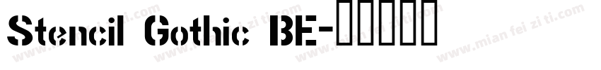 Stencil Gothic BE字体转换